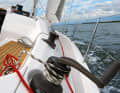 The genoa sheet can also be operated from the wheel with the aft winch