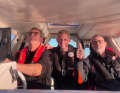 The volunteer rescuers from "NordFalcken" are delighted with an unusual but successful rescue mission