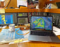The navigation programme shows a lot of wind for the last stretch