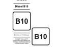 Diesel fuel with up to 10 per cent organic content can be recognised by this label at the petrol pump