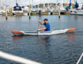 The inflatable kayak is also ideal for exploring the nearest anchorage bay