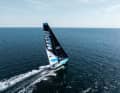 Quand l'Imoca italien faisait encore la course avec son code zéro intact. Dans les conditions de rafales, l'équipage de "Holcim-PRB" a également eu recours au Code Zéro, tandis que "Biotherm", "Paprec Arkéa" et "Malizia - Seaexplorer" ont navigué de manière plus contrôlée avec leurs chevaux de bataille J2.