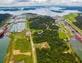There are five locks in the Panama Canal. You can see them here: The Gatún locks