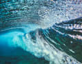 Underwater image of an ocean wave