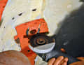 5 The old seacocks can remain in the hull for treatment. If they need to be replaced, the angle grinder will help