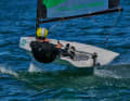 The hull is made of GRP with polyester resin, the rig is made of carbon fibre.