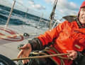 Hard work for success is Carolijn Brouwer's everyday life at sea.
