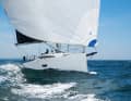 Elan E4: A successful compromise between strong sailing performance and a lot of cosiness for touring sailing. Standard with T-keel and two rudder blades. Optional interior with two or three cabins. Hull length 10.60 m; width 3.50 m; weight 5.1 tonnes