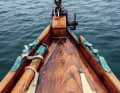 The hull shape with spoon bow ...