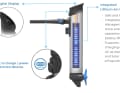 The battery is firmly integrated into the housing. The charge status can be read on the display on the top. A smartphone can also be charged via USB-C