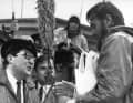 There was only a notable reception on 12 May 1968 in the Wedel marina. On the left, the Hamburg Senator for Economics and Transport, Helmuth Kern