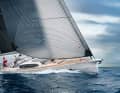 Sous le vent, la carène, habituellement très haute, semble dynamique. Et c'est ainsi que navigue la pionnière de la nouvelle gamme XC