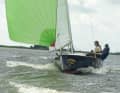 160 kilograms of ballast in the keel provide plenty of righting moment.
