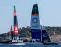 Team Germany und Rockwool Denmark vor der Kulisse von Saint-Tropez.