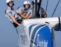 Erik Heil und sein SailGP-Team segelten vor Abu Dhabi erstmals in die Top Fünf