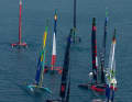 The Germany SailGP Team by Deutsche Bank in a good position at the SailGP final in Abu Dhabi.