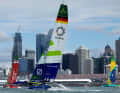 Das Germany SailGP Team presented by Deutsche Bank wird von Steuermann Erik Kosegarten-Heil ins Heimspiel vor Sassnitz geführt.