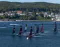 Die SailGP-Flotte im Einsatz auf der Ostsee.