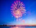 The fireworks display over the fjord marked the halfway point of the world's largest sailing week