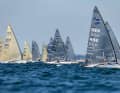 I velisti Finn alla 136a Settimana di Travemünde.