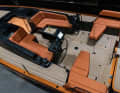 The steering columns are built relatively far forward into the cockpit. This leaves plenty of space aft for enjoyment and relaxation.