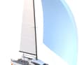 Plan de voilure puissant avec grand-voile squarehead et gennaker de 80 mètres carrés