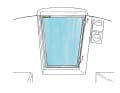 Fixed door: We wanted to keep the lounge free of mosquitoes and other pests. That's why we had a customised screen door made using a template. Be sure to get several quotes, as the price range in our case was between 150 and 500 euros. The frame is made of anodised aluminium and is covered with sturdy gauze, which is easy and inexpensive to replace. The door is attached to the companionway with two detachable stainless steel hinges. It can be easily removed and stowed below deck during the cruise or when you are away. A handle makes it easy to open. Dieter Mellotat, Jesteburg
