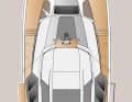 A large lounge area is available on the foredeck.