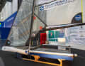 The rig comes from a 49er, the boom sits lower for sailing. New sails are also to be rigged for the competition