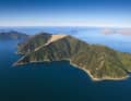 Farhad Vladis Privatinsel liegt in den Marlborough Sounds vor Neuseelands Küste.