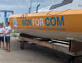 Lennart Burke e Melwin Fink al battesimo del loro Class40 "Sign For Com" presso il cantiere Schach