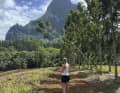 Partenza a terra sull'atollo di Moorea, nella Polinesia Francese