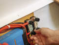 2. remove fuses and pole terminals and deactivate all chargers to de-energise the system, then check that no more voltage is present