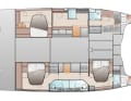 Das Ganze mit begehbarem Schrank backbord vorne.