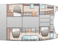 The bathroom is also smaller and the space is used for a multifunctional room.
