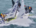 Close duel with the Class 40 "Ibsa", fifth on the water but later dropped back due to a two-hour early start penalty