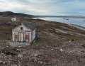 Dans un endroit reculé - le relais de poste abandonné de la Compagnie de la Baie d'Hudson.