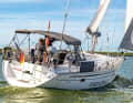 Unlike current cracks, the Oceanis constricts aft. You notice this in the berths