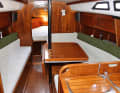Even after thirty years, the interior still looks good - which speaks volumes for the materials and workmanship. One of the two interior variants with toilet room aft