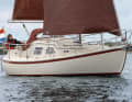 Round and cuddly: the small yacht stands out without wanting to. That makes it likeable