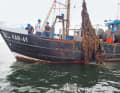 A huge tangle of nets is retrieved from the Baltic Sea by the WWF