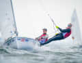 Ein Jahr nach Teamgründung segelten Simon Diesch und Anna Markfort im 470er-Mixed zum ersten gemeinsamen Kieler-Woche-Sieg