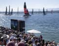 Den Fans beim Rolex Switzerland Sail Grand Prix über die Schultern auf den Kurs geschaut.