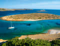 Anchorage off the small island of Koutsomitis south of Astipalaia: an ideal destination for a swimming trip.
