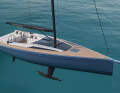 Chic and smart. The flat, wedge-shaped cabin superstructure and the quite radical lines at the stern with the strongly drawn-in waterline characterise the look of the new daysailer from Grand Soleil