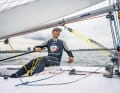 Le barreur d'Ilca-7 Julian Hoffmann.