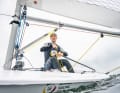 Il timoniere dell'Ilca-7 Julian Hoffmann è stato il miglior concorrente tedesco a Qingdao.