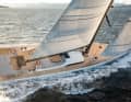 Ease of use was particularly important to him for the 33.77 metre long carbon construction. Mainsails and self-tacking headsails are hoisted at the touch of a button thanks to Magic Trim.