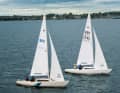 Standardised class: The rules allow hardly any variance, but the new boat (right) comes with a modified laminate plan and deck layout