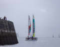 Unlike the Vendée Globe, the piers were only sparsely occupied - partly because the start was postponed from Sunday to Monday
